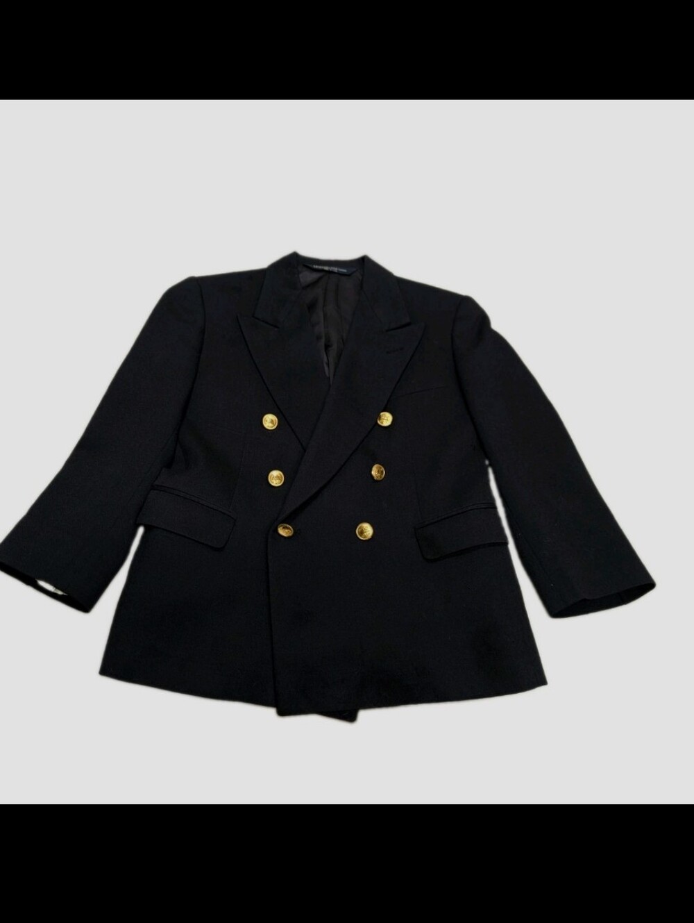 Polo Ralph Lauren Gold Crest Double Breasted Blazer Jacket Boys 10 Ivy League Pr - Picture 2 of 13